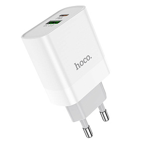 СЗУ-USB/Type-C Hoco C80A 3А PD20W+QC3.0 белый