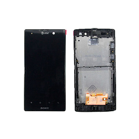 Дисплей для телефона Sony LT28i (Xperia Ion) в сборе Черный