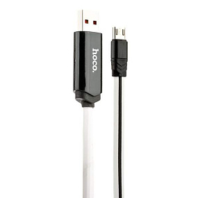 Дата кабель lightning - USB Hoco U29 1м (2А,LCD,таймер) белый