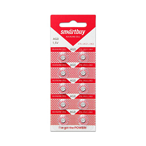 Батарейка SmartBuy AG0 10BL 1шт