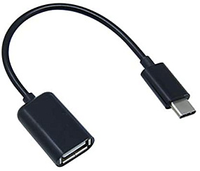 Переходник OTG USB (мама) - Type-C (папа) черный