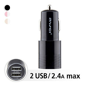АЗУ-USB Awei C-100 2 выхода 2,4А черный