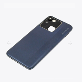 корпус для телефона Tecno Spark 8C (KG5n) Черный задняя крышка