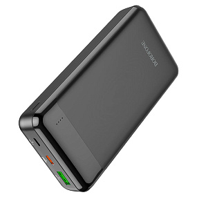 Портативное зарядное устройство Borofone BJ19A 2USB/Micro/Type-C 20000mAh черный(УЦЕНКА)б/у, потерто