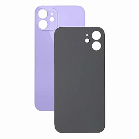 Задняя крышка iPhone 12 mini (стекло) фиолетовый - orig fabric