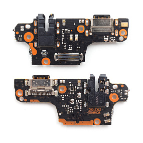 Шлейф Xiaomi Redmi Note 9s/Note 9 Pro плата системный разъем/разъем гарнитуры/микрофон - Премиум