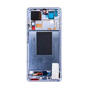 Дисплей для телефона Xiaomi 12 Pro (2201122G) модуль с рамкой Голубой - Оригинал (SP)