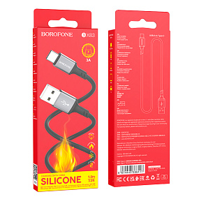 Дата кабель Type-C - USB Borofone BX83 3A 1м черный