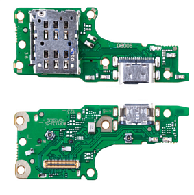 Шлейф Huawei Honor X9 (ANY-LX1) плата на системный разъем/разъем SIM/микрофон