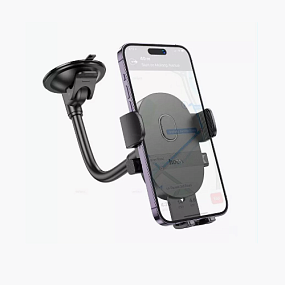 Автодержатель для телефонов Hoco H20 (присоска, на лобовое стекло) черный(УЦЕНКА)не товарный вид