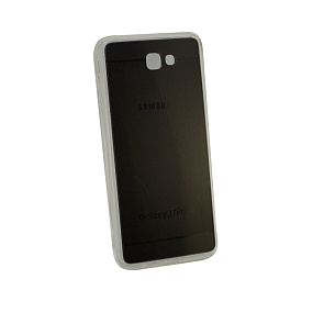 Силиконовый чехол для Samsung G610 Galaxy J7 Prime под металлик черный