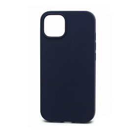 Кейс iPhone 15 Silicone Case без логотипа (№008) темно-синий(УЦЕНКА)небольшие потертости