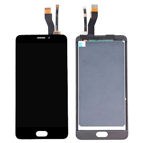 Дисплей для телефона Meizu M5 Note в сборе с тачскрином Черный