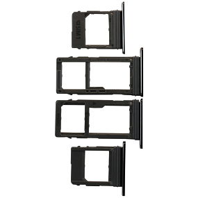 Контейнер SIM+MicroSD Samsung A530F (A8 2018) (комплект 2 шт.) Черный