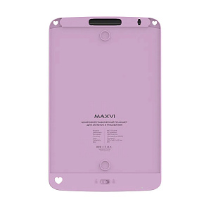 Планшет для заметок и рисования Maxvi MGT-01 pink