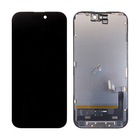 Дисплей для телефона iPhone 15 в сборе Черный - DD (Soft OLED, Full HD) (площадка под IC)