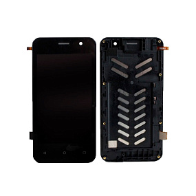 Дисплей для телефона Fly FS409 (Stratus 9) в сборе с тачскрином Черный