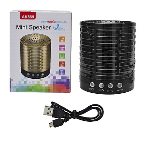Колонка AK889 (Bluetooth/MicroSD/USB/FM/AUX) черная