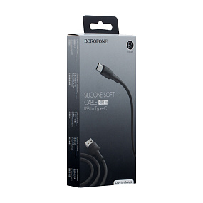 Дата кабель micro USB - USB Borofone BX15 Softjet 1м 2A черный