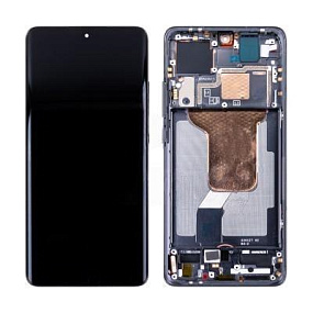 Дисплей для телефона Xiaomi 12/12X (2201123G/2112123AG) модуль с рамкой Черный - Оригинал