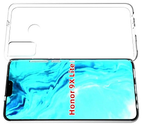 Силиконовый чехол Honor 9X Lite прозрачный