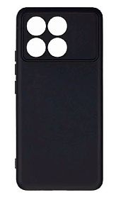 Силиконовый чехол Xiaomi Poco F6 Pro с закрытой камерой черный