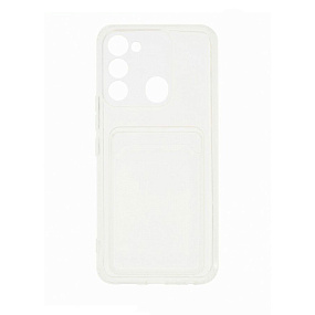 Силиконовый чехол Tecno Spark 8C с визитницей прозрачный