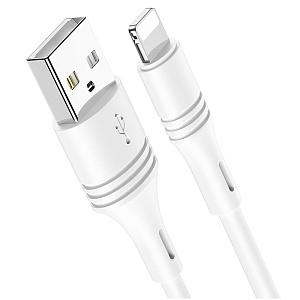 Дата кабель lightning - USB Borofone BX43 2.4A белый 1м