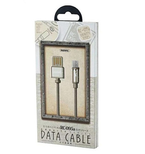Дата кабель micro USB - USB Remax Gravity RC-095m магнитный 1м черный