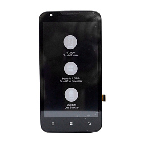 Дисплей для телефона Lenovo A680 в сборе с тачскрином Черный