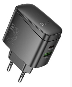 СЗУ-USB/Type-C Hoco CS63A PD65W+QC3.0 черный