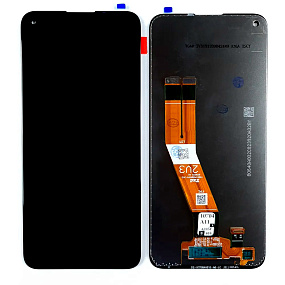 Дисплей для телефона Samsung A115F/M115F (A11/M11) в сборе с тачскрином Черный в рамке 