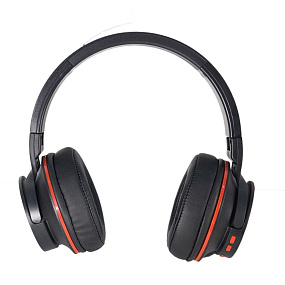 Bluetooth-наушники Komc B108 полноразмерные черно-красные(УЦЕНКА)замена платы