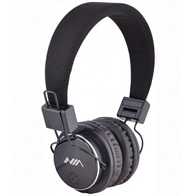 Bluetooth-наушники NIA-Q8-851S (MicroSD,FM,кнопка вызова) полноразм. черные(УЦЕНКА)не товарный вид