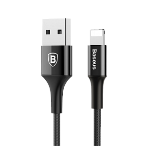 Дата кабель lightning - USB Baseus CALGB-19 в переплете черный 1m