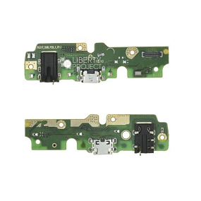 Шлейф Infinix Smart 7 (X6515) плата на системный разъем/разъем гарнитуры/микрофон