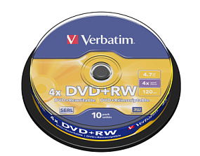 DVD+RW cake (плюсовый, перезаписываемый, в банке)