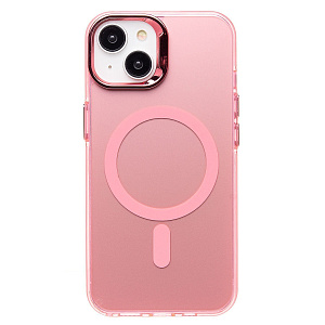Кейс iPhone 13 силикон SafeMag SM025 розовый