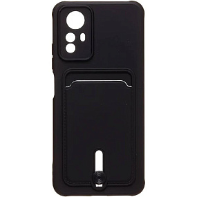 Силиконовый чехол Xiaomi Redmi Note 12s с визитницей черный