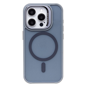 Кейс iPhone 15 Pro Max силикон SafeMag SM026 серый