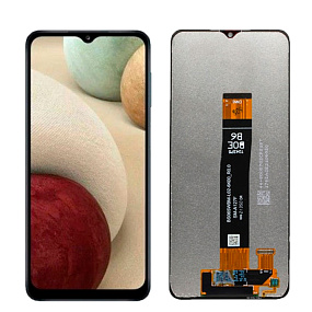 Дисплей для телефона Samsung A127F (A12 Nacho) модуль Черный - Оригинал