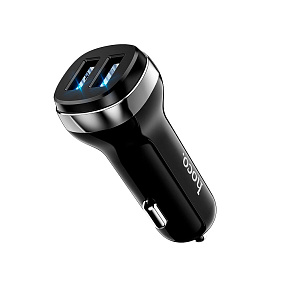 АЗУ-USB HOCO Z40 2 выхода 2.4A черный