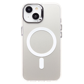 Кейс iPhone 13 силикон SafeMag SM025 белый