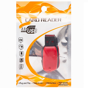 Card Reader KR01 (MicroSD) красно-черный