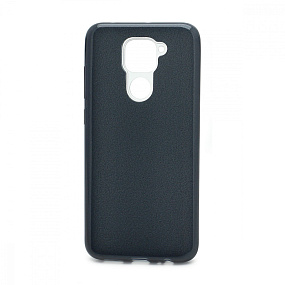 Силиконовый чехол Xiaomi Redmi Note 9 Fashion с блестками черный