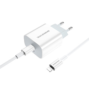 СЗУ-Type-C Borofone BA38A Plus PD20W+ USB-C/Lightning белый