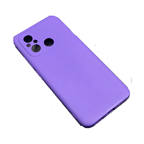 Силиконовый чехол Xiaomi Redmi 12C с закрытой камерой фиолетовый