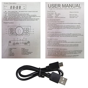 Колонка K29 (Bluetooth/MicroSD/USB/FM/AUX) красные