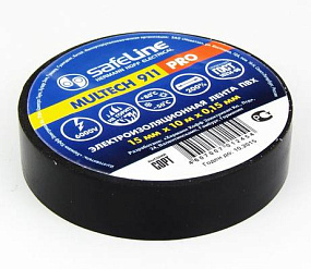 Изолента SAFELINE (15мм*10м) (черная)