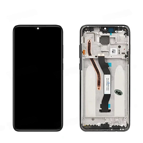 Дисплей для телефона Xiaomi Redmi Note 8 Pro (M1906G7T) модуль с рамкой Черный - Оригинал